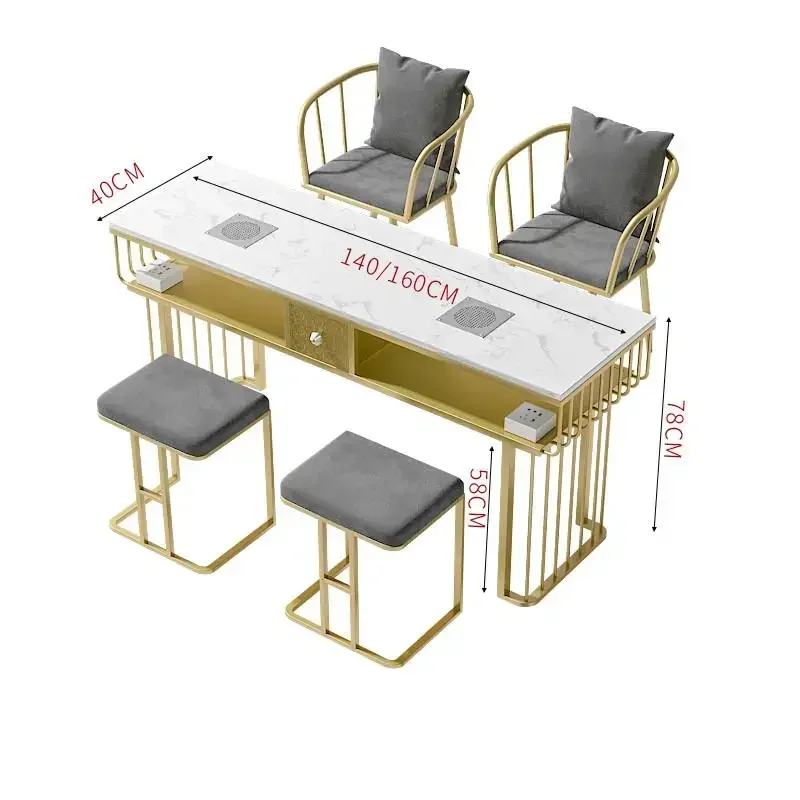 

Easy To UseLuxury Stand Nail Desk Workstation Design Designer Nordic Nail Table Manicure Organizer Scrivania Per Unghie Salon