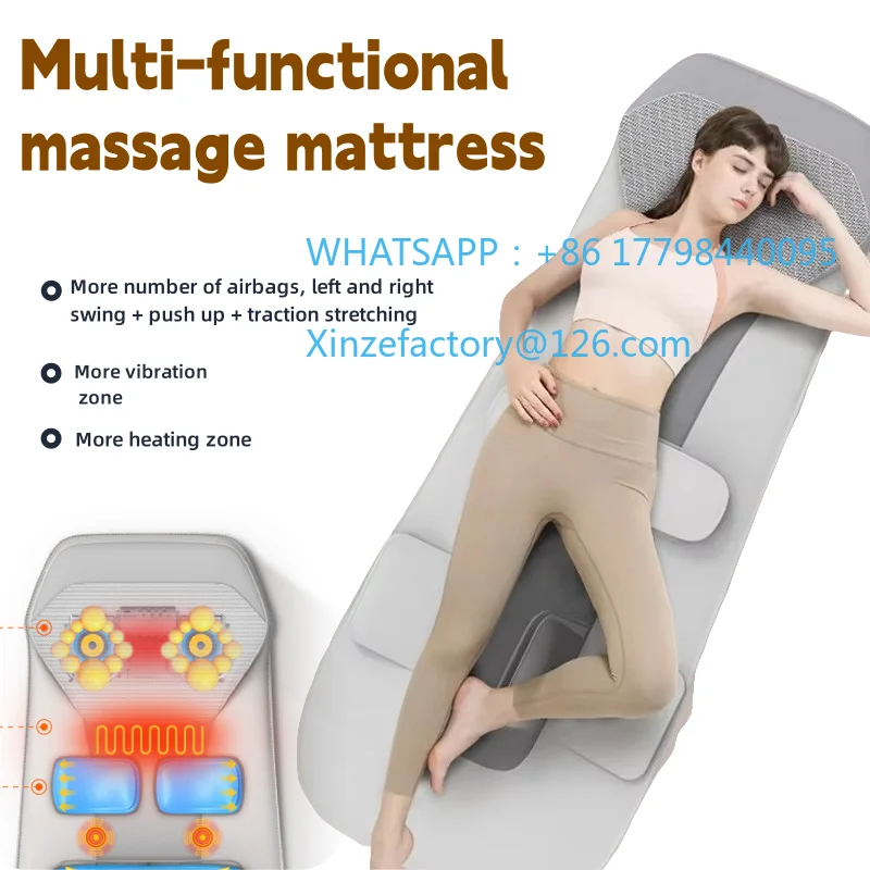 

Customizable JAIYORL Massage Mat Mattress Full Body Electric Airbag Heated Neck Massager Traction Lumbar Vibration With Remote C