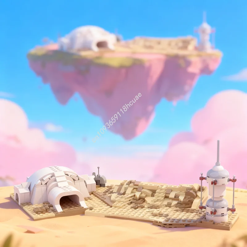 ตัวต่อ MOC Star Battle SW รุ่น Tatooine Homestead จำนวน 356 ชิ้น ของเล่นตัวต่อเสริมสร้างทักษะ ของขวัญคริสต์มาส ของเล่นเสริมพัฒนาการ ของขวัญวันเกิด