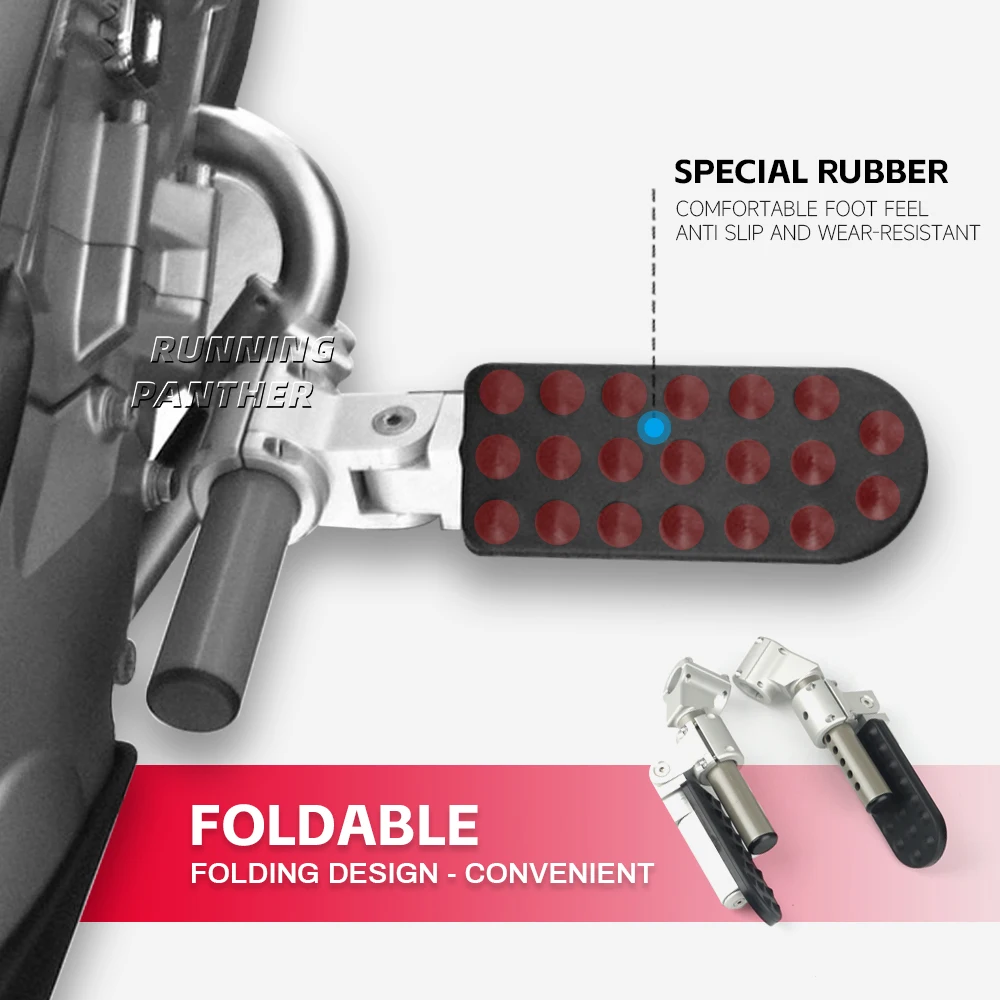 دراجة نارية أوتاد القدم لسيارات BMW K1600GTL K1600GT K 1600 GT GTL 2010-2016 قابل للتعديل للطي الراحة دواسة مجموعة Footpeg مسند القدم عدة #2