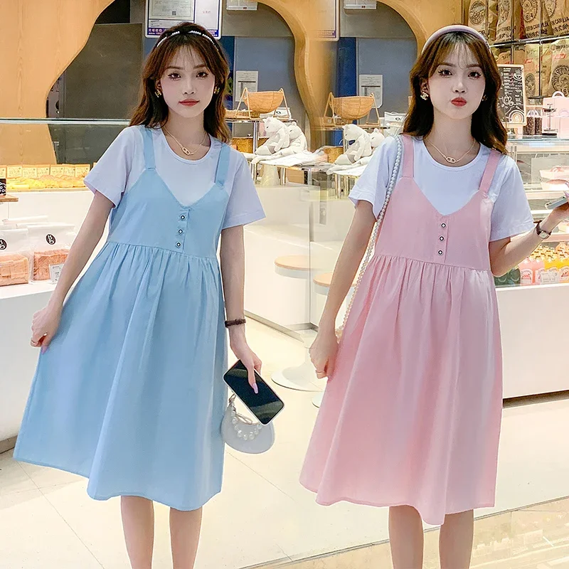 Summer 2024 Maternity Fashion Nursing Dresses Breastfeeding Pregnancy Dress Clothes for Pregnant Women Casual Women's Dresses