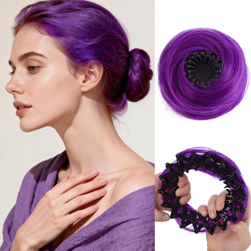 

Bird's Nest Meatball Wig Hair Hoop Female Shrinkable Curling Synthetic Wig Package Wig Bun