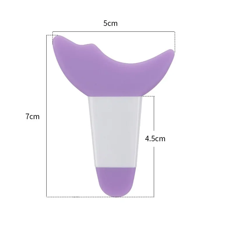 Multi functional eye makeup silicone baffle crescent shaped eyelash brush eyeliner eye shadow auxiliary artifact