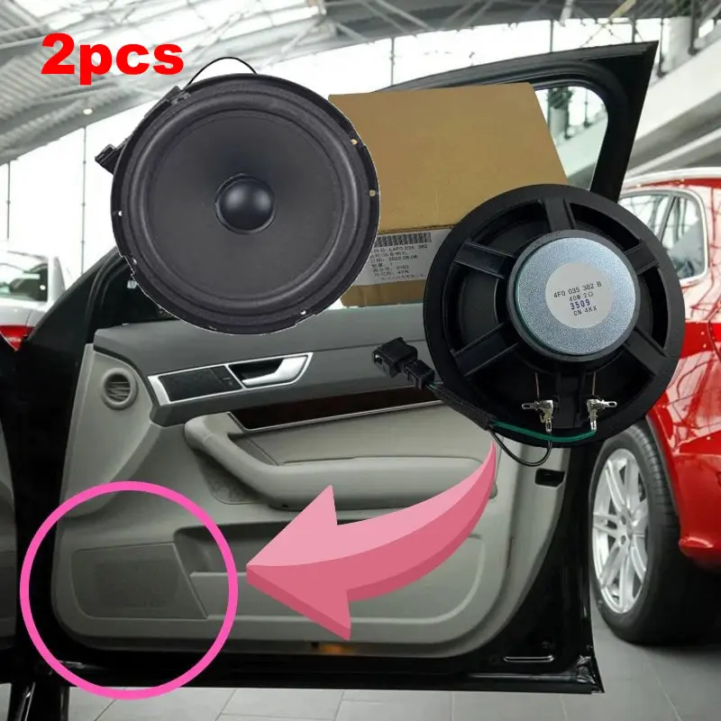 Voor Audi A6 C6 2005-2011 Auto tweeter midrange en woofer luidsprekers met hoge geluidskwaliteit 4F0035399A 4F0035411 4F0035381B 1-4 stuks