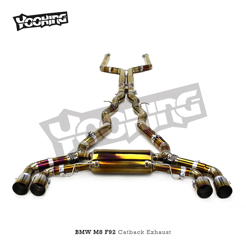 

Yooking Catback Exhaust For BMW M8 F91/F92/F93 4.4T 2019-2023 Two-door Saloon Tuning Gold Titanium Pipe Muffler