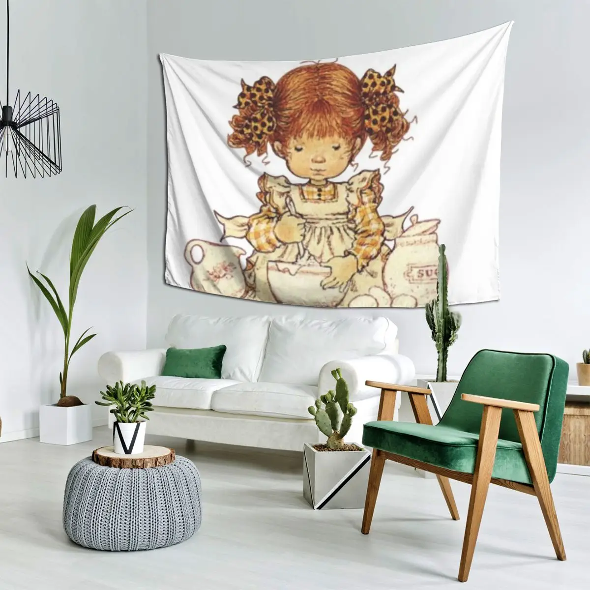 Sarah Kay Swing Girl Tapestry Decoration Art Aesthetic Tapestries for Living Room Bedroom Home Wall Cloth Wall Hanging