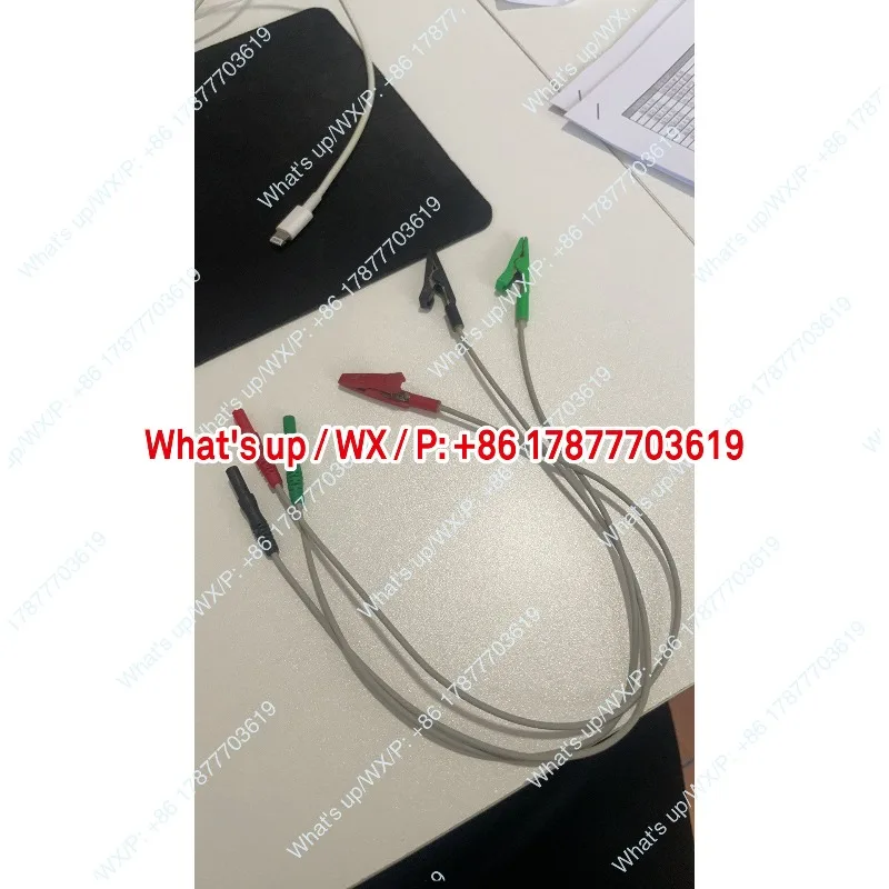 Crocodile clip electrode wires / set of three
