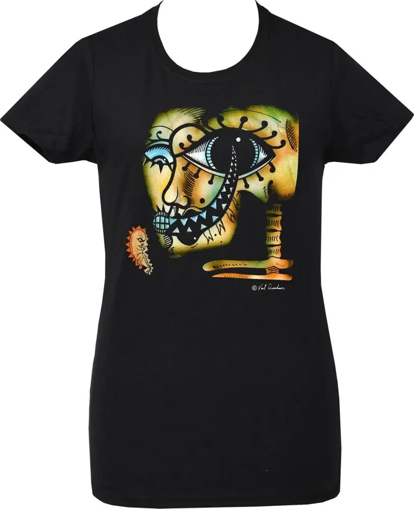 Женская футболка с изображением имитации абстрактного черепа плода в стиле ретро