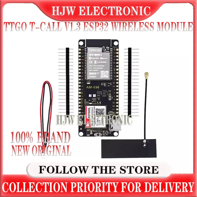 

TTGO T-Call V1.3 ESP32 Wireless Module SIM Antenna SIM Card SIM800L Module And GSM/GPRS Antenna for arduino