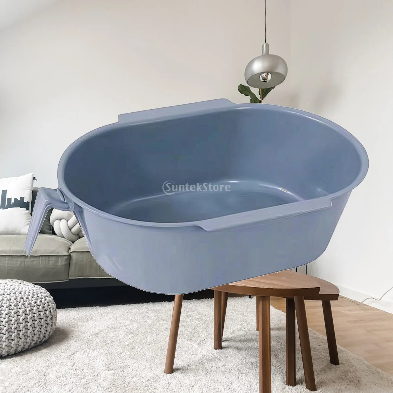 Plastic Bedpan with Side Handle Removable Toileting Aid for Elderly, Wheelchair Use, Home Care