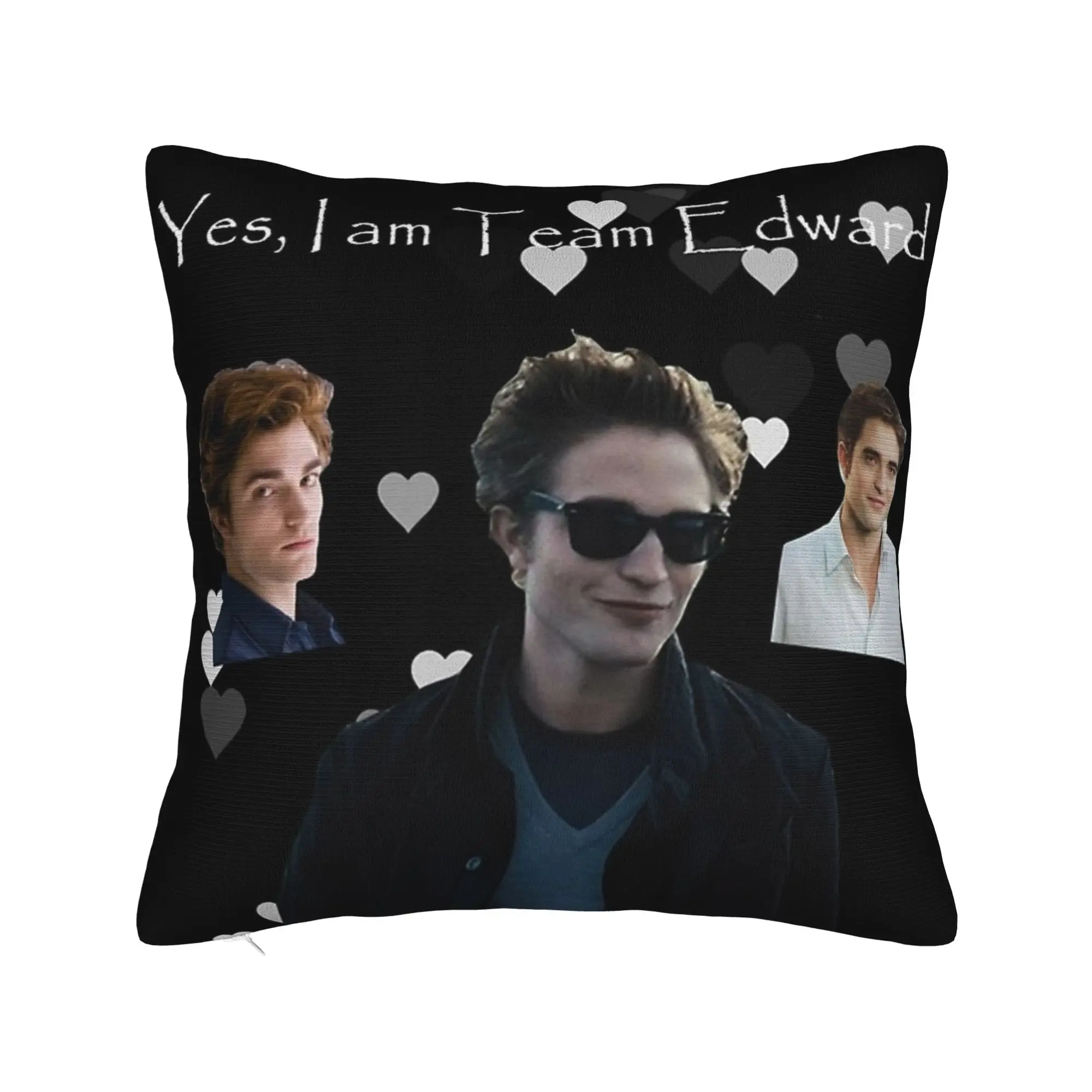 Funny Edward Cullen Jacob Twilight Pillow Cover  Soft Cushion Cover Morden Pillow Case For Chair Sofa Home Decor
