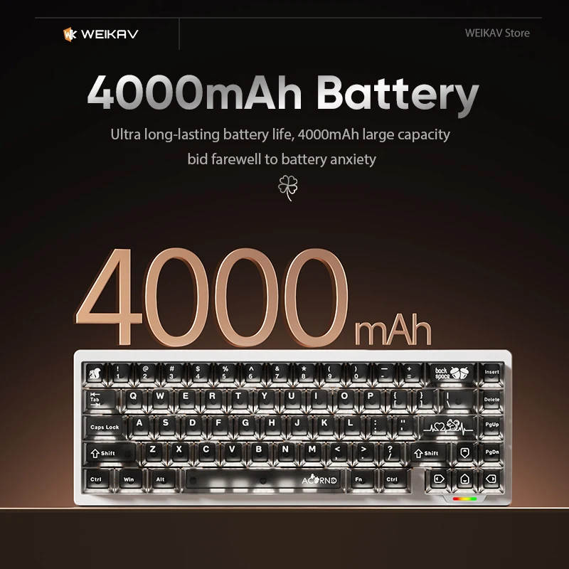WEIKAV Lucky65 V3 Lucky65V3 무선 게이밍 알루미늄 기계식 키보드 키트 60% 블루투스 2.4G RGB 유선 핫스왑 게이머 키보드