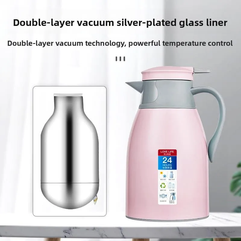 

Термос большой емкости, маленький чайник для горячей воды, для домашнего использования, с ручкой, в скандинавском стиле, из материала PP, объем .9 л.