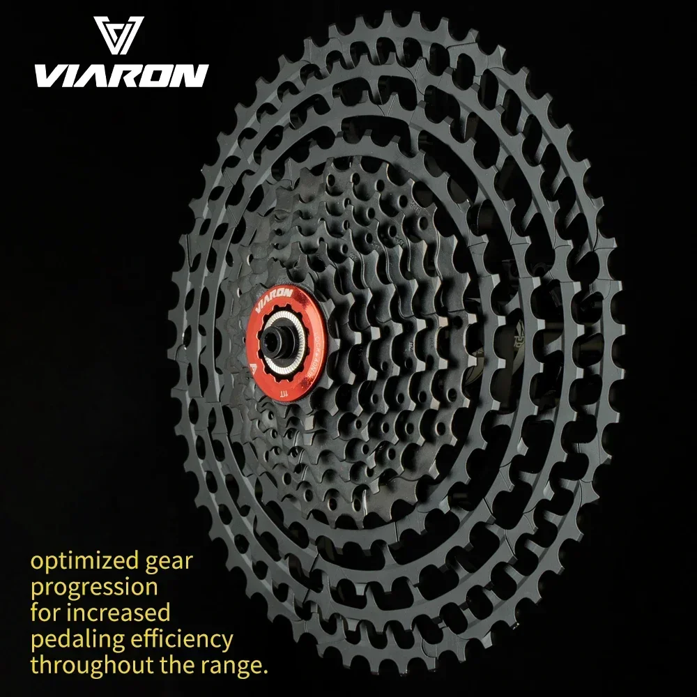 VIARON Ultralight MTB Cassette k7 10S/11S/12S 50-52T CNC Hollow 7075 Aluminum Alloy for HG Freehub