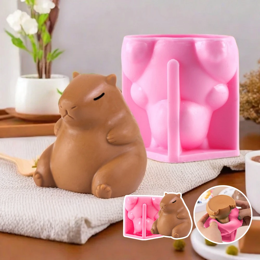 

Bulk 1-10PCS Cute Capybara Jelly Molds 3D Silicone Pudding Mould BPA Free Baking Tools for Milk Jelly Dessert Making