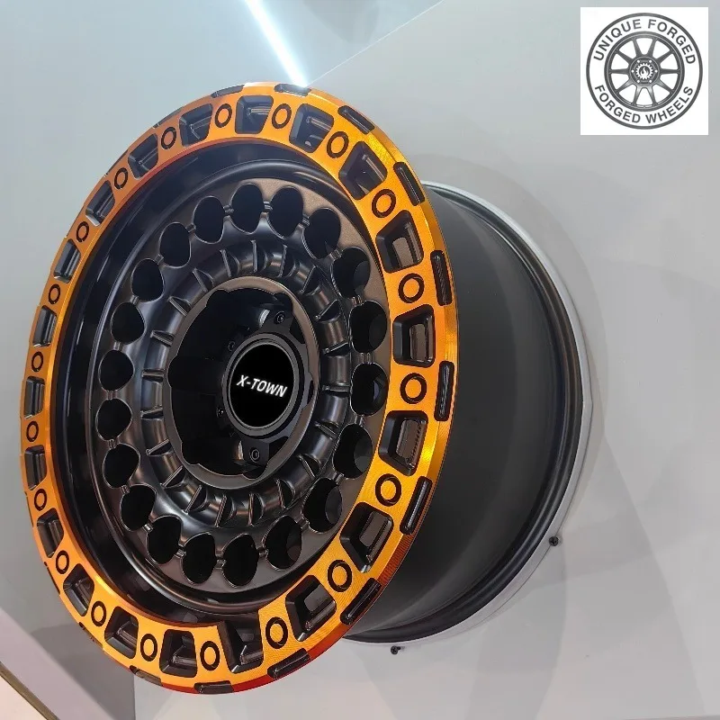 26 Style 17 18 19 20 22 24 26 Inch 6X139.7 PCD Offroad Car Wheels Aluminum Alloy Concave Design Beadlock Forged Wheel For Suv Tr