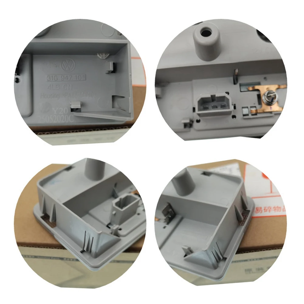 Stable- Grey Reading Light Interior Lamp Dome Light for 9N 6R T5 2002-2015 Bora 2002-2005 Caddy 2004-2015 Fabia Seat 6QD947105