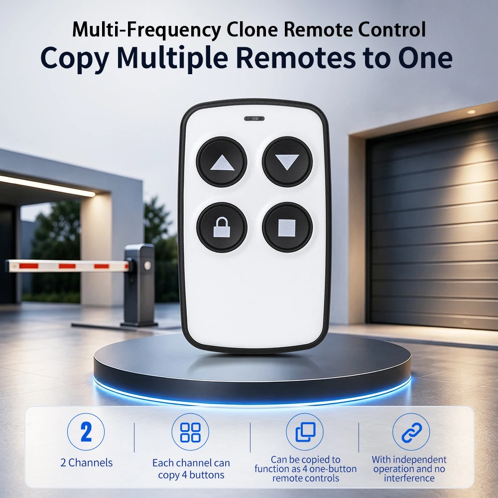 433MHz Remote Control Duplicator 300-915MHz Multi Frequency Copy Cloning Remote Transmitter for Garage Door Gate Opener
