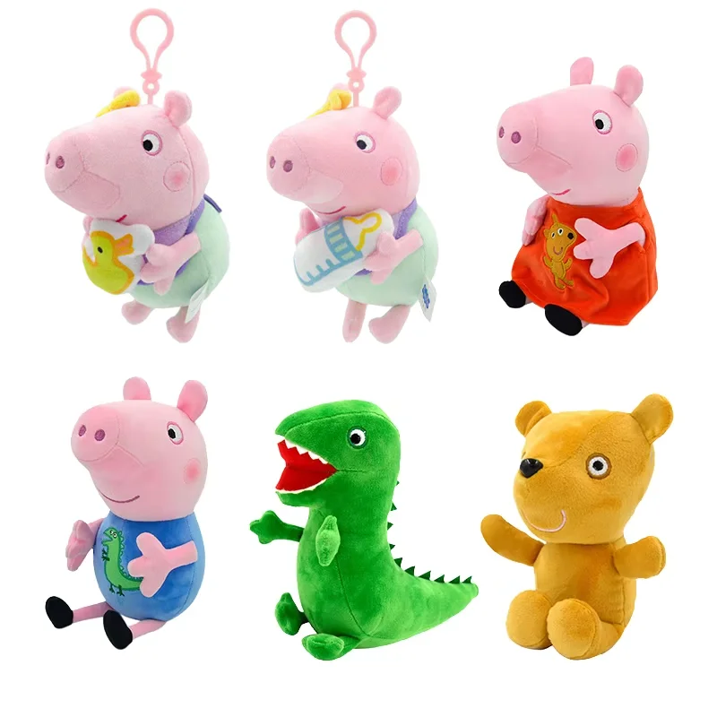 

18cm genuine product Peppa Pig Plush Toy Evie Little Sister George Soft Plush Toy Style Stuffed Doll children Birthday Gifts