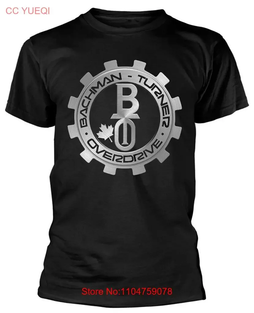 Bachman Turner Overdrive 'Gear Logo' Black T Shirt NEW OFFICIAL vintage Washed Versatile Slightly Comfortable Casual Stretched