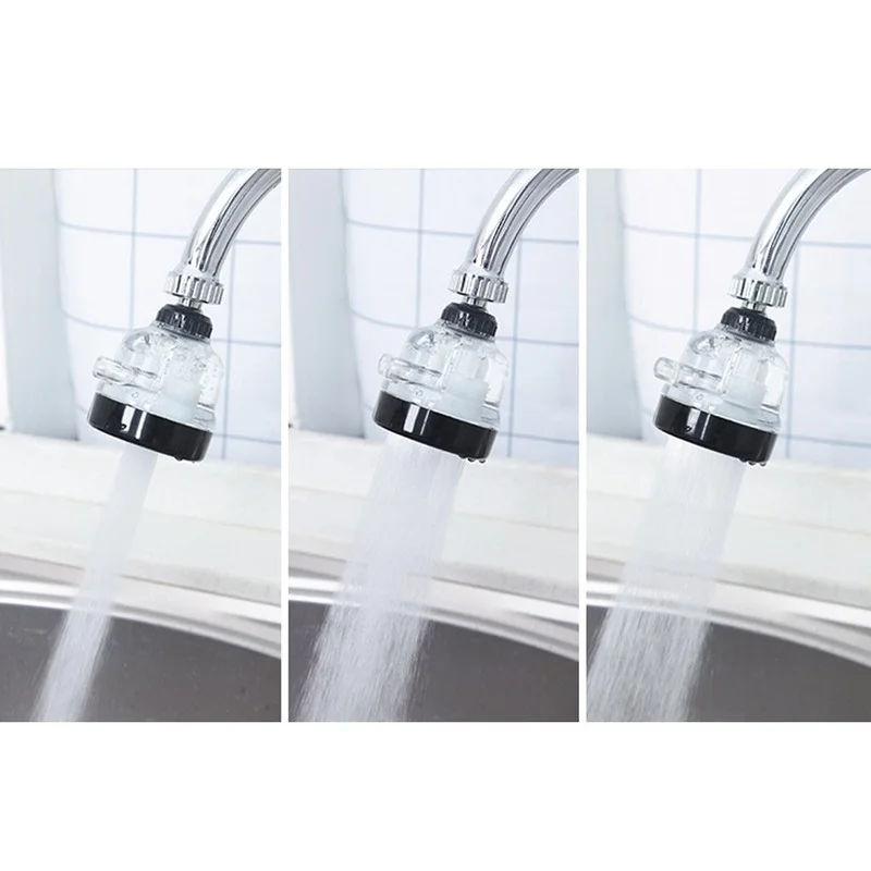 Household Water Purifier Faucet Aerator Rotary Nozzle Adjustable Double Filter Water Saver Kitchen Faucet Filter