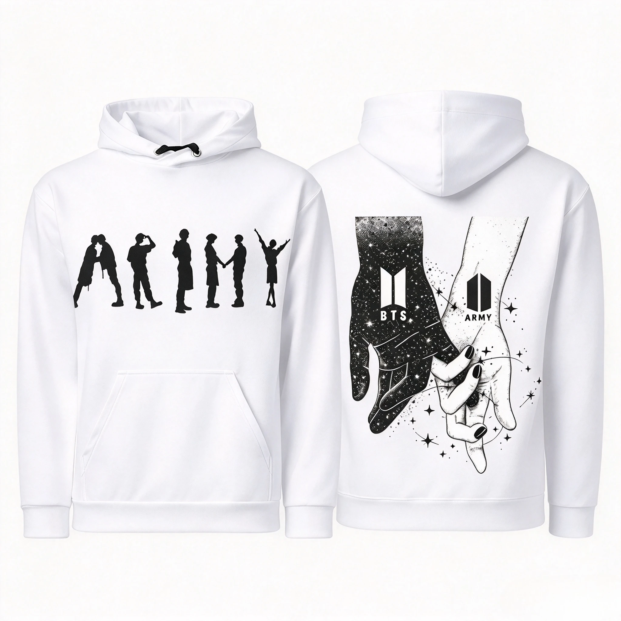 ARMY BTS Bangtan Boys Hoodie Unisex Long Sleeve 2026 Kpop Fan Trendy Y2k Streetwear Concert Must Have Fan Ins