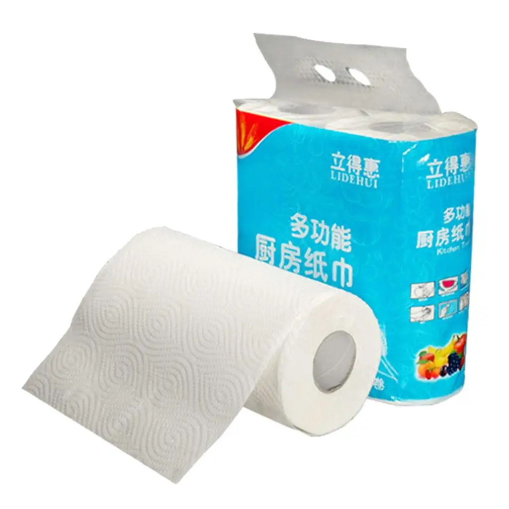 超吸収性で肌触りの良い、白いキッチンペーパーロール。天然木パルプを使用した、家庭用食器拭きとして最適なナプキン。