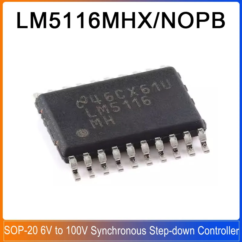 

1-5PCS LM5116MHX/NOPB HTSSOP-20 LM5116MHX LM5116 6V to 100V Voltage And Current Synchronous Step-down DC-DC Switch Control Chip