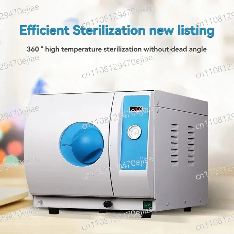 18L Dental Autoclave Sterilizer | High Temp Pressure Steam Pot | Surgical Laboratory Tool Oral Material Disinfecting