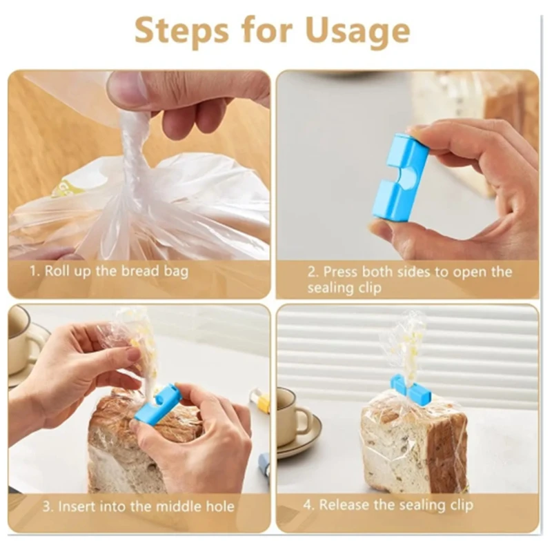 Food Sealing Clip Bread Storage Bag Clip Snack Packaging Bag Spring Clip Reusable Kitchen Sealing Clip