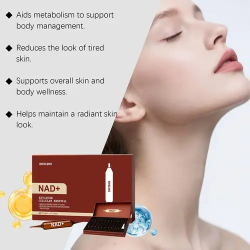 Imagen 2 del producto NOVIGLOWS NAD + esencia corporal revitalizante antioxidante antienvejecimiento reduce las líneas finas y la flacidez promueve la regeneración celular