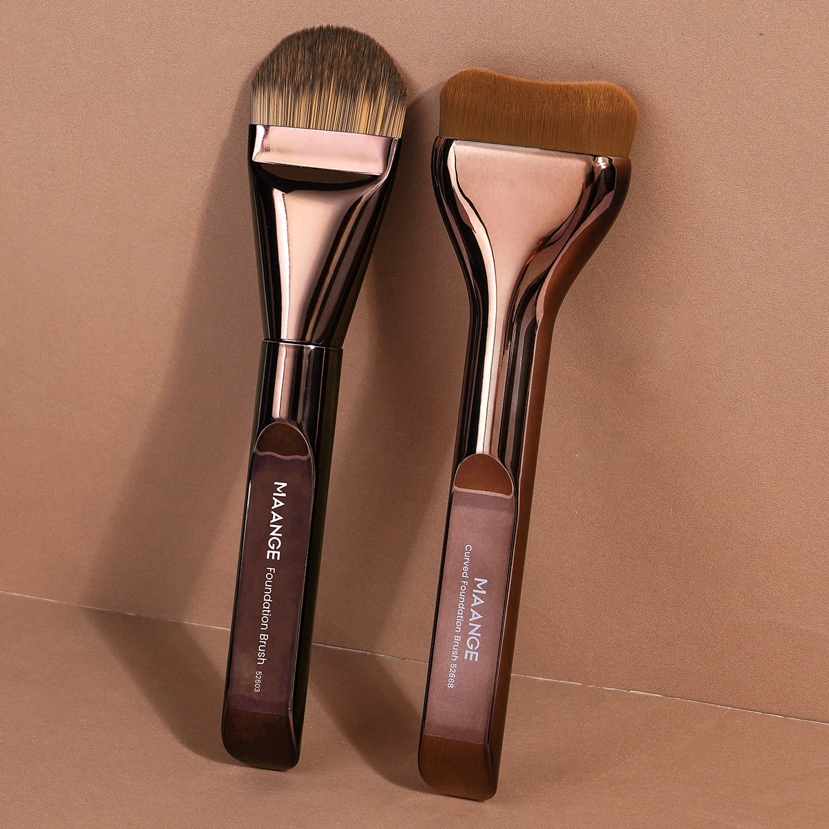 MAANGE-Juego de brochas de maquillaje para base, 2 uds., cepillo para máscara superior ultrafino para crema líquida, cosméticos, herramienta de belleza para mezclar, regalo Premium