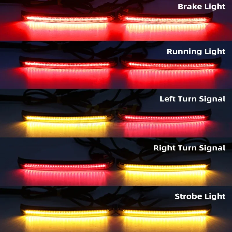 Motorcycle LED Saddlebag Brake Flowing Turn Signal Accent Light For Harley CVO Touring Electra Road Glide Ultra Limited 2014-Up - view 5