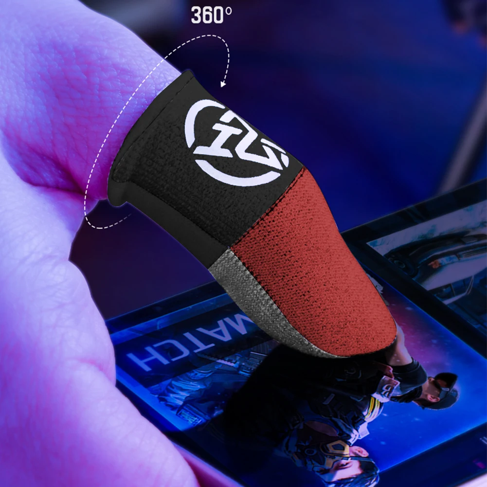 

Finger Thumb Gloves Breathable Nightlight Finger Covers Sweatproof Anti Slip Game Controller Finger Cover for PUBG Phone Gaming