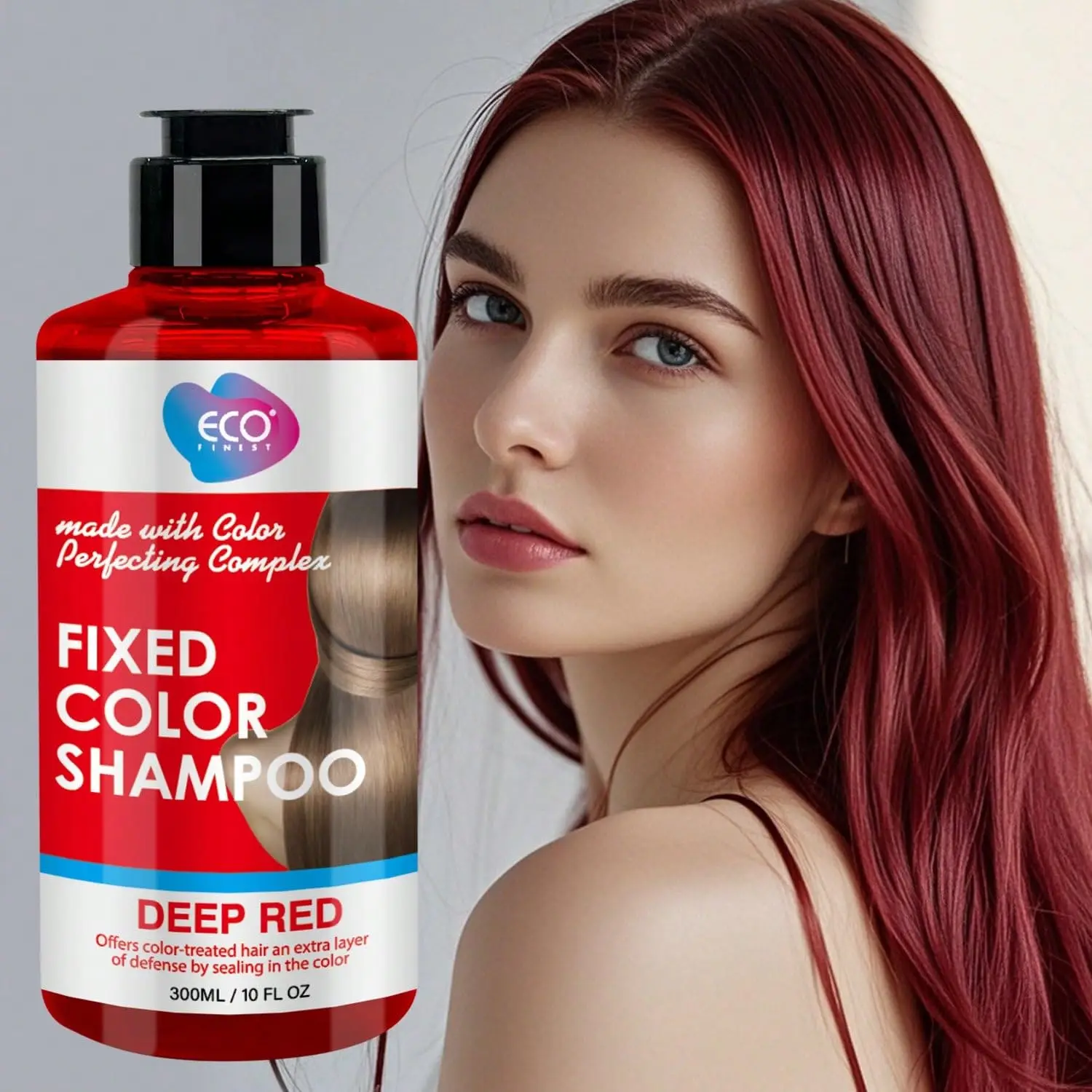 

Deep Red Fixed Color Shampoo 300ml For Color Treated Hair Prevent Fade Lock Vibrant Tone Gentle Daily Cleansing Extend Salon Results