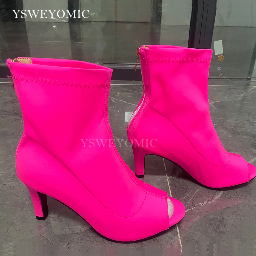 YSWEYOMIC Latin Dance Shoes Woman Sexy Stilettos Tango Boots Party Dance Booties Women\'s Dancing Shoes Ladies Ballroom Boots