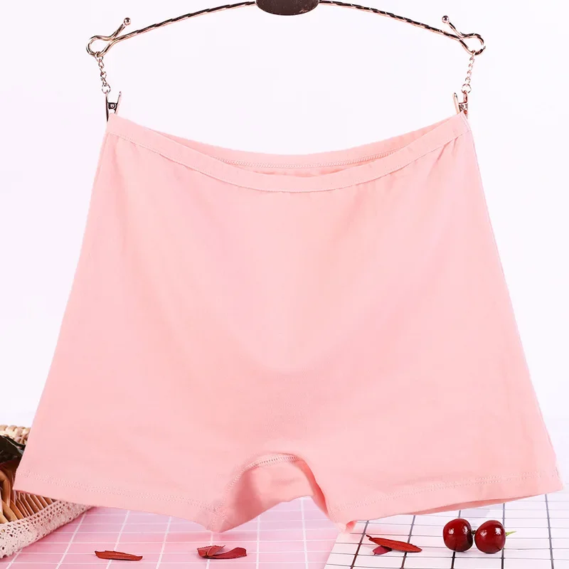 

High Waist Boyshorts Underwear Women's XL-6XL Plus Size Solid Cotton Panties Lingerie Breathable Female Intimates bragas mujer