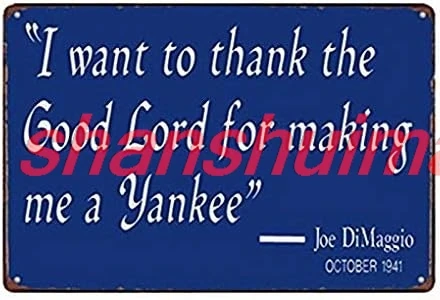 Sylty 8x12 Inch Metal Tin Sign Thanks The Lord for Making Me Yankee Decor Bar Pub Home Vintage