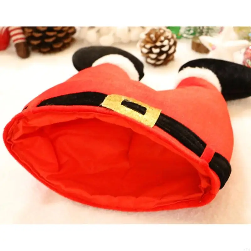 N7YF قبعة عيد الميلاد الطويلة سانتا كلوز قبعة عيد الميلاد هدايا الزفاف قبعات زخرفة الديكورات