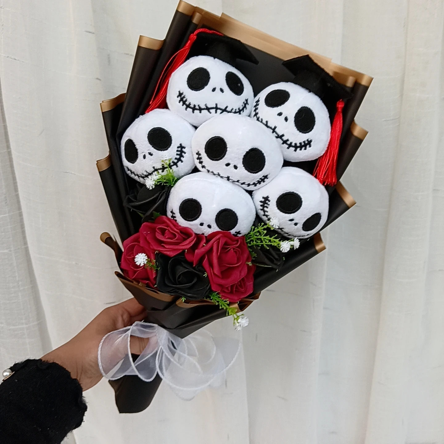Movie The Nightmare Before Christmas Jack Skellington Creativity Bouquet Funny Skull Birthday Valentine'S Halloween Gifts