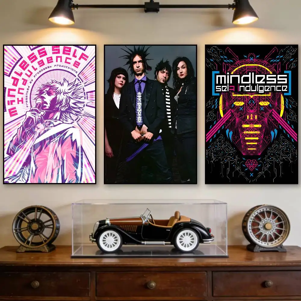 M-Mindless Self IndulgenceS Band Poster Room Decor Waterproof Sticky For Home Bar Wall Art Decoration