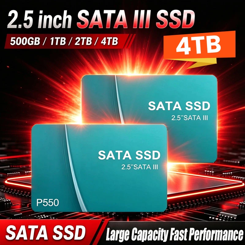 New 4TB SATA Hard Drive SSD 2TB 1TB Large Storage Capacity Hard Drive Disk Internal Solid State Drive for Laptop Capacity Secure