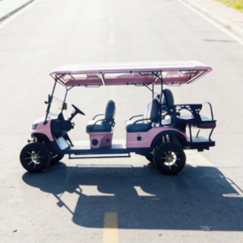 4+2 6 Seater Electric Golf Cart Buggy Electric Utility Vehicle Tool Cart Hunting Vehicle 10 Inch Screen Free Custom Color