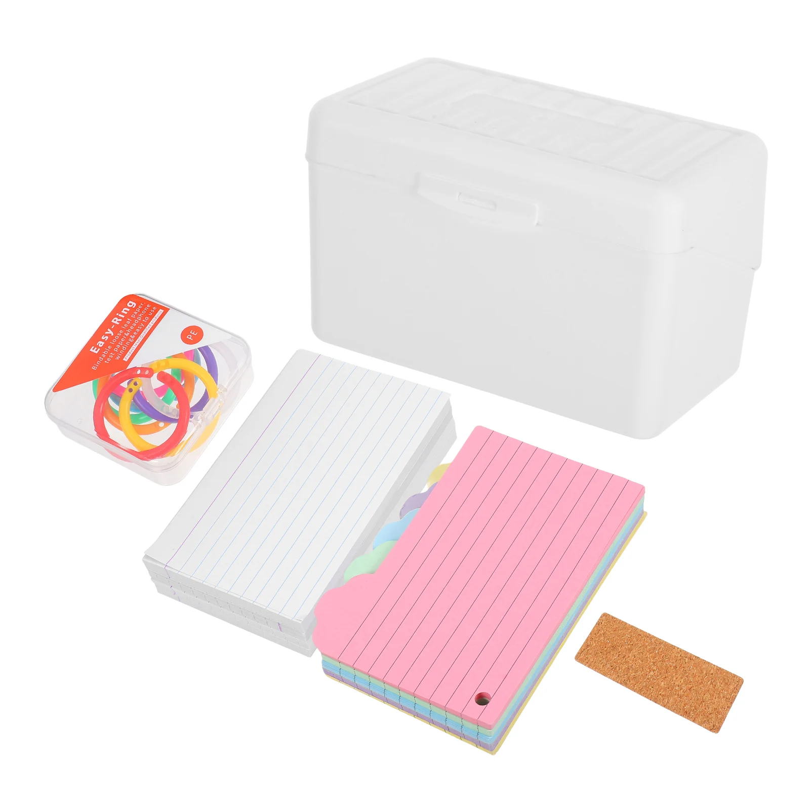 

Note Storage Box Index Card Case American Style Desk ganizer Large Capacity Flashcard Holder Multifunction Design