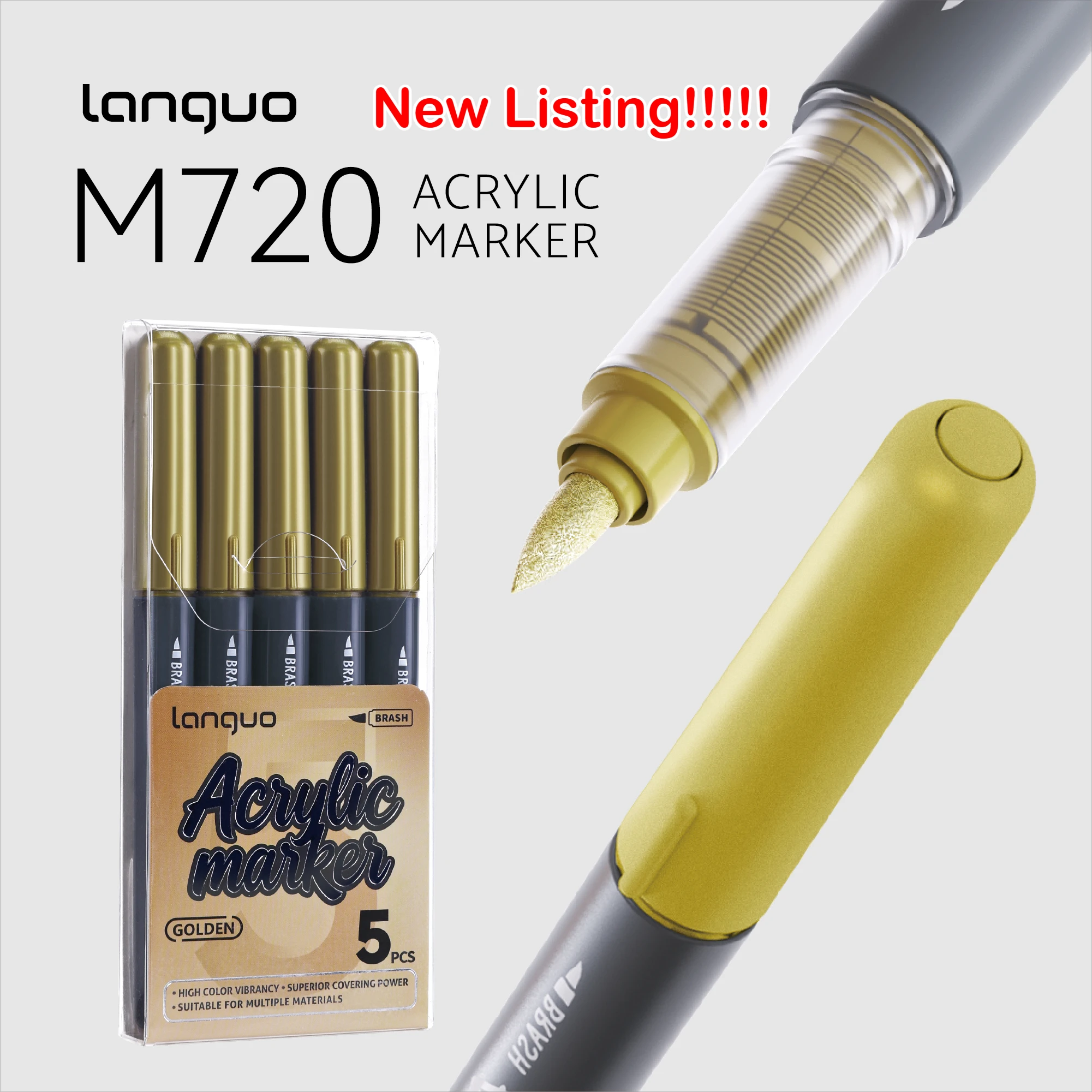 

Набор акриловых маркеров LANGUO, 20 шт., 4 цвета, для рисования и декорирования стекла, канцелярских товаров, школьных и художественных принадлежностей