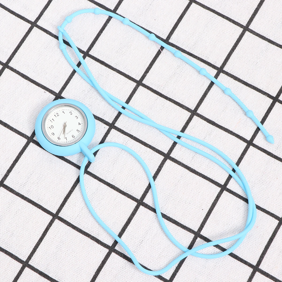 

1 шт., маленькие кварцевые часы с ожерельем, подвесные силиконовые веревки, практичные легкие небесно-голубые подарочные часы для медсестры и врача