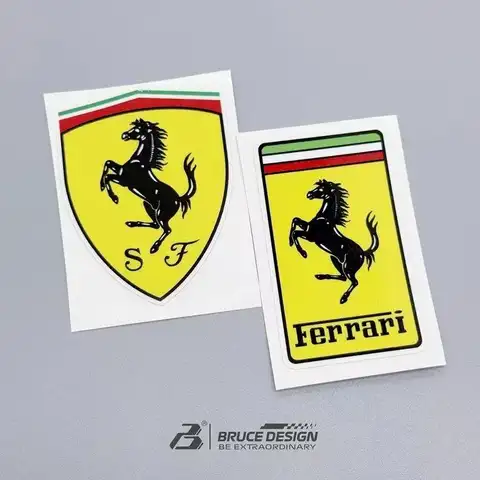 Ferrari Logo Reflective Self-adhesive Decoration Sticker For Ferrari 308 GT4 328 GTB GTS F355 360 Modena F430 458ltalia 488