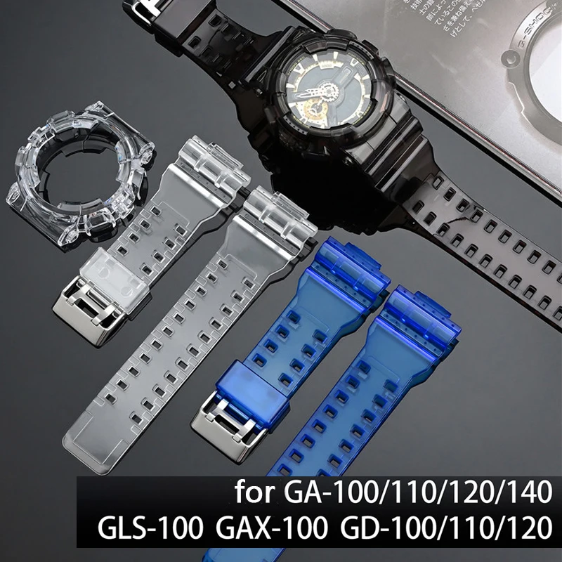 �y�Z�[�����z���o�[���v�X�g���b�v�P�[�X�x�[���J�V�I G-SHOCK GA-110 GD120 GD-100 GLS-100 �����Y�X�|�[�c�h�� TPU ���v�o���h�C���L�b�g