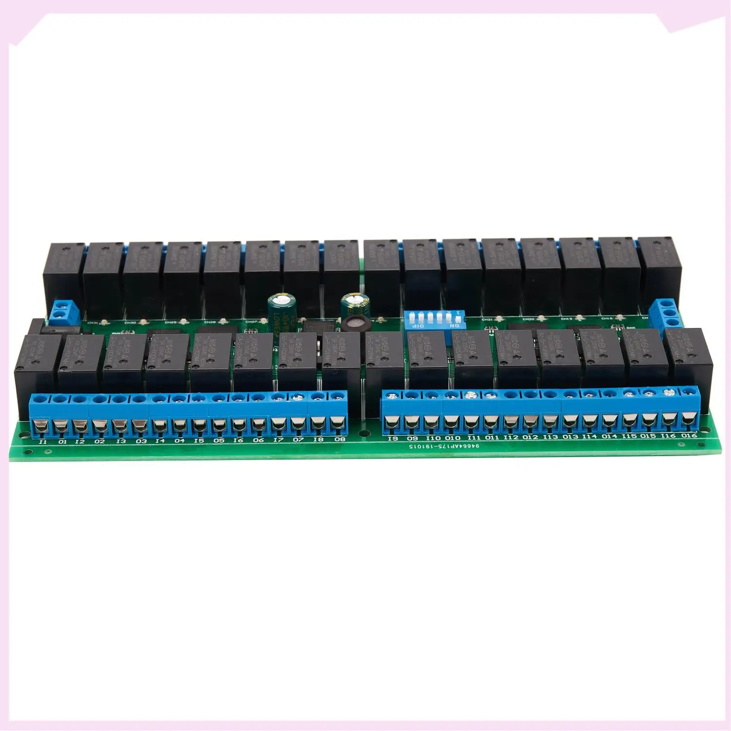 B24B R421C32 DC12V 32 Channels Modbus RTU RS485 Bus Relay Module UART Serial Port Board For PLC LED Home Automation Door Lock