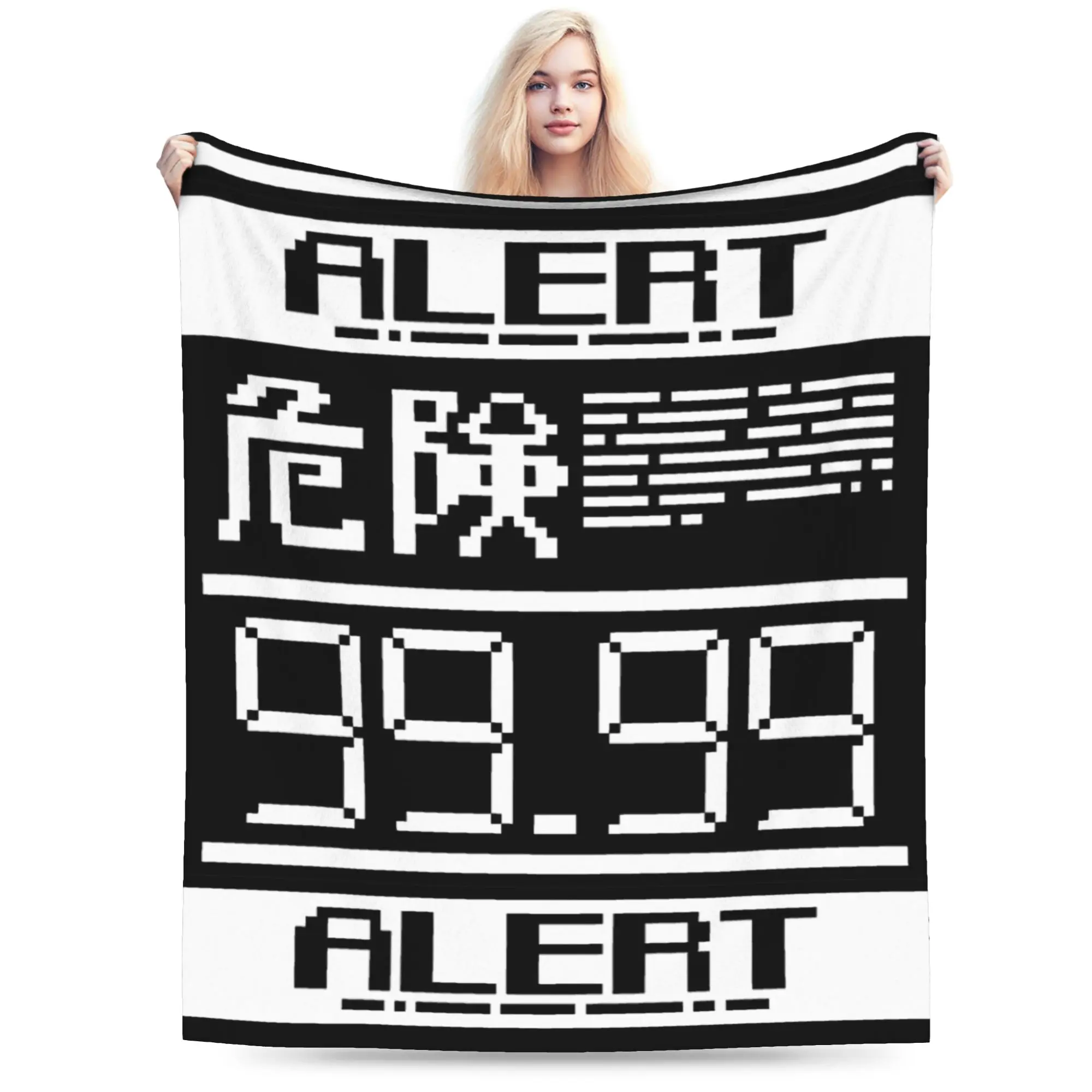 Custom Metal Gear Solid Alert Blankets Warm Flannel Video Game Lover Throw Blanket for Sofa Bedroom Bedding